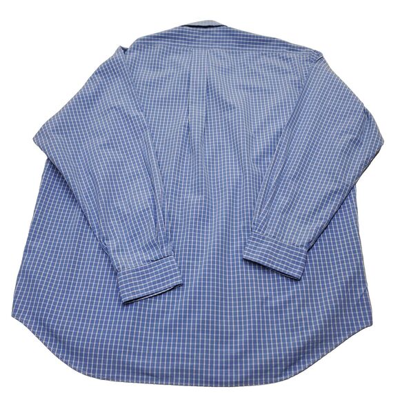 Ralph Lauren Shirt Men's Checkered Blue Size XL Long Sleeve Button Down Blake - Picture 2 of 12